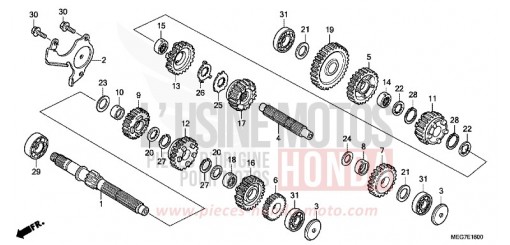 TRANSMISSION (VT750C2B/C2S/CS/C/CA) VT750CSC de 2012